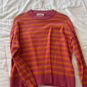 Zara kids Pink and Orange Striped Sweater
